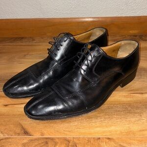 Moreschi Black Leather Dress Shoes – Made in Italy - mens size 10.5